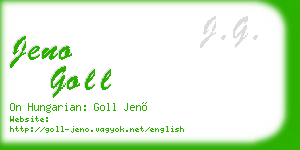 jeno goll business card